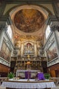 Interior of church San Marco Facade in Florence, Italy Royalty Free Stock Photo